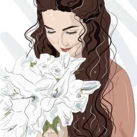 Девушка с цветами