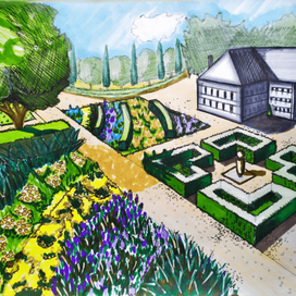 Эскиз участка возле замка