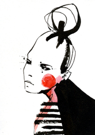 The girl with rosy cheeks