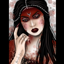 Серия иллюстраций "Moon Girl"