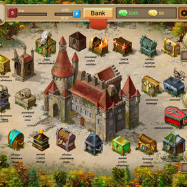 Карта замка с иконками