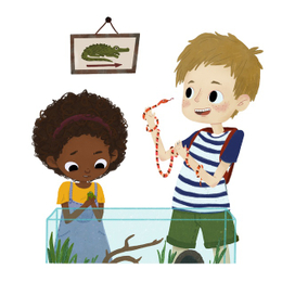 Дети в террариум зоопарка