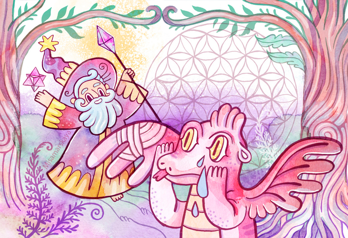 Волшебник встречает раненого дракона