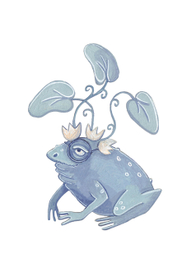 Иллюстрация к книге С. Прокофьевой "Лоскутик и облако" - жаба Розитта