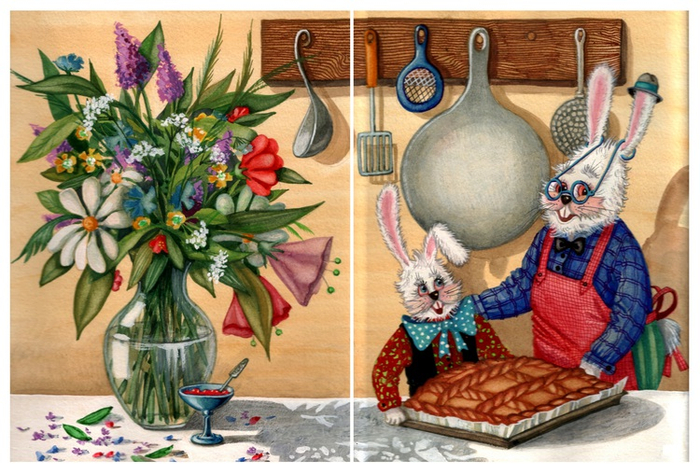 Л. Тверски,"Домик из печенья". Зайчонок.