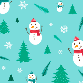 Векторный паттерн "зима"