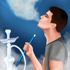 Парень с кальяном