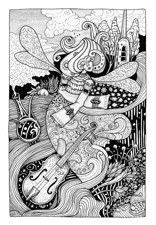 Белая стрекоза