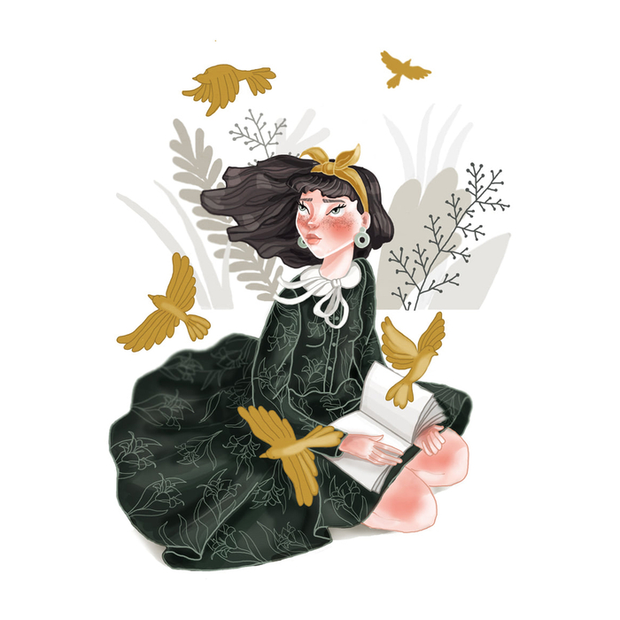 Девушка с книгой.