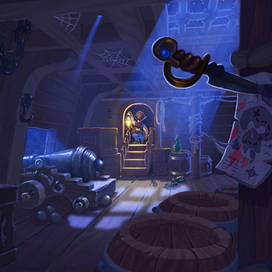 В трюме корабля пиратов