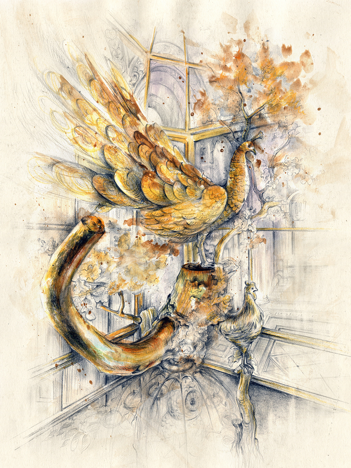 Часы "Павлин"