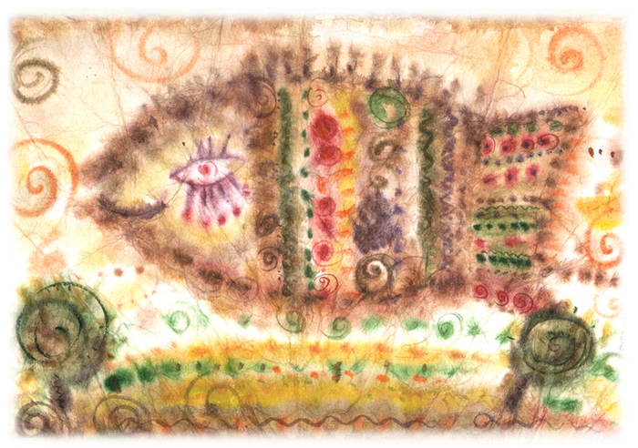 Варежная рыба летит