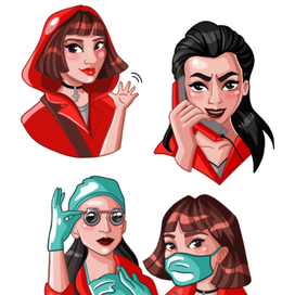 Стикеры «Бумажный дом»