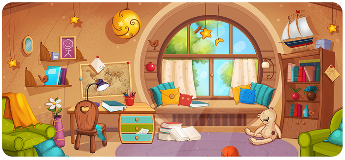 Иллюстрация к детской книге.