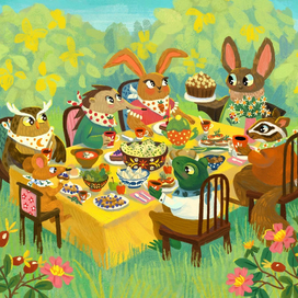 Обед в лесу