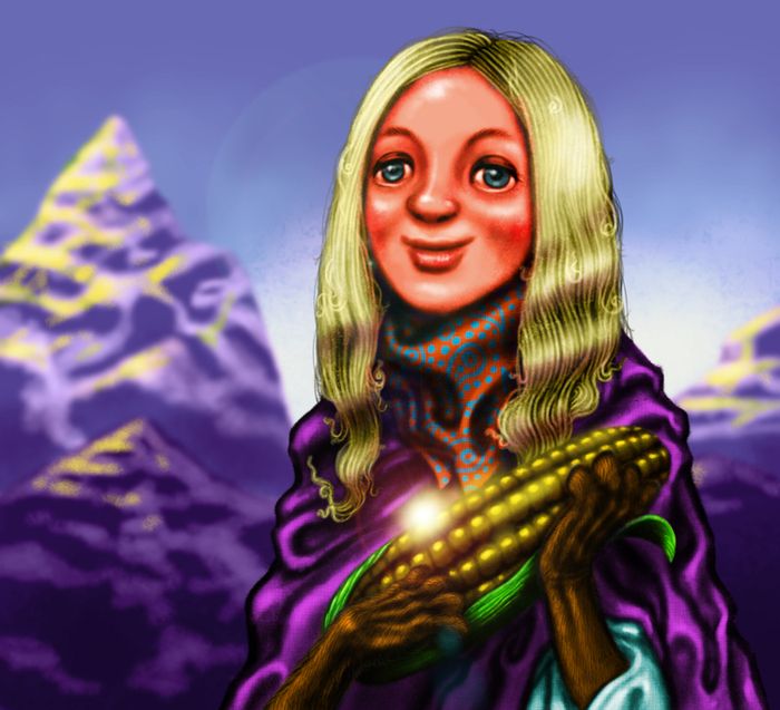 сиреневая лиса-оборотень