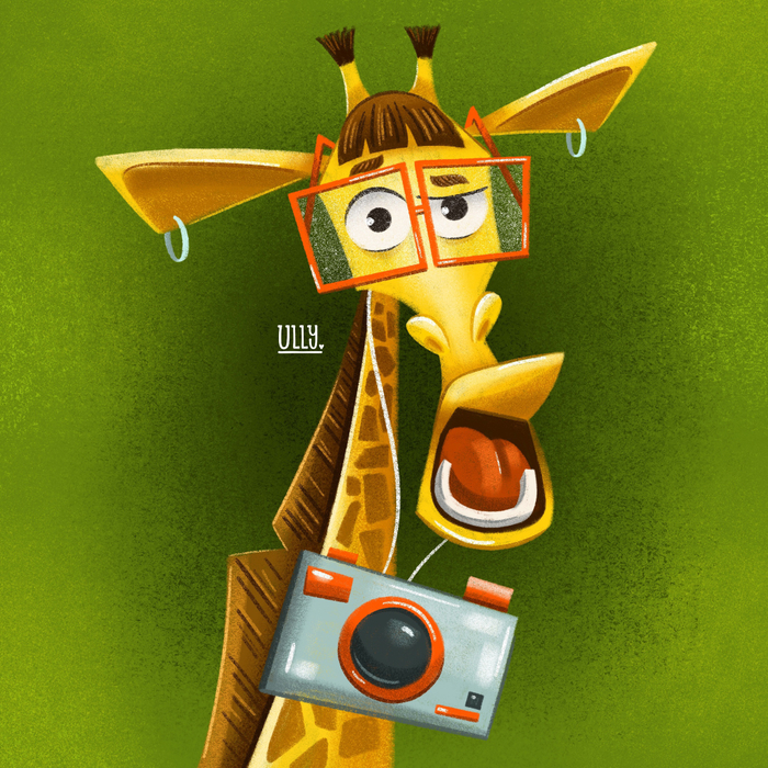 Жираф-фотограф