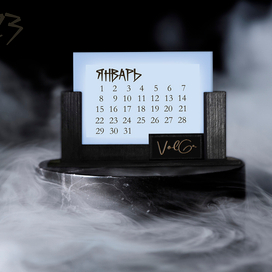 подставка для календаря из дерева ручной работы