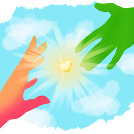 Плакат на тему волонтёрство 