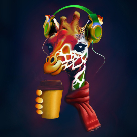 "Жираф с кофе"