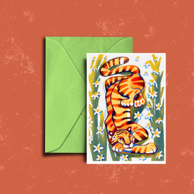 Тигр в ромашках