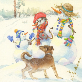 Снежная семья...)