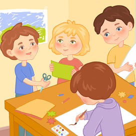 Иллюстрации к пособию для младших школьников. Подготовка к празднику