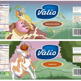 Этикетки для мороженого Valio