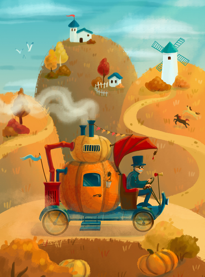 Тыквенная страна. Моб.игра Art puzzle