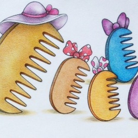 Мама гребешок с дочками