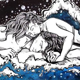 Мы замерли в тишине морской 