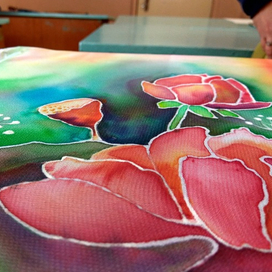 Батик, фрагмент работы