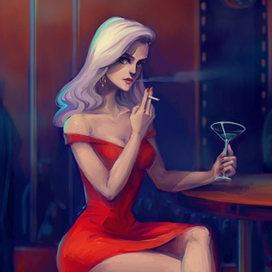 Девушка в красном