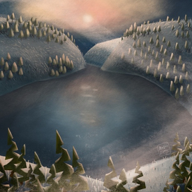 Пейзаж, озеро