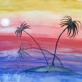 Островок на закате