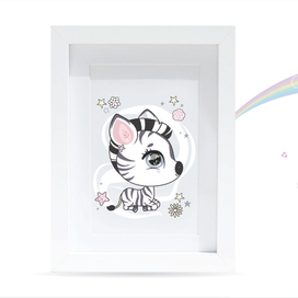 маленькая зебра, постер