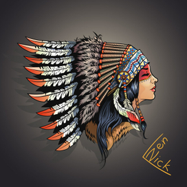 Девушка-индеец