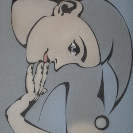 Клоун в сером