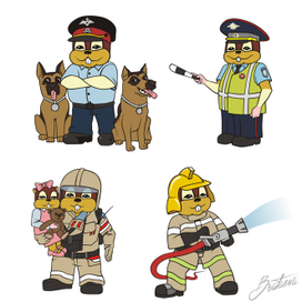 Иллюстрации персонажа в различных ситуациях 4