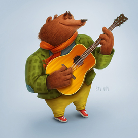 Медведь-гитарист