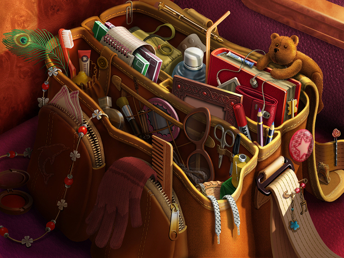 сумка. ай-спай дли игры в жанре hidden object