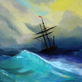 Шторм на море