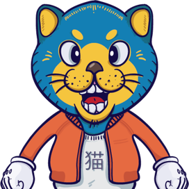 CAT WITH FACE LIKE A KAZAKHSTAN FLAG