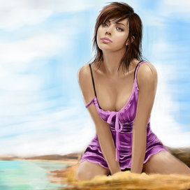 Девушка на пляже 