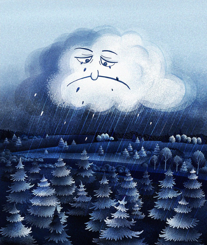 Грустное облачко.