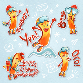 Стикеры с бренд-персонажем