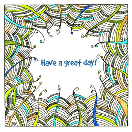 Яркая открытка