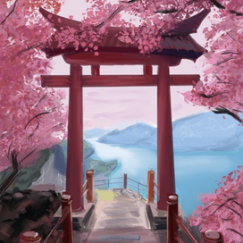 Япония пейзаж