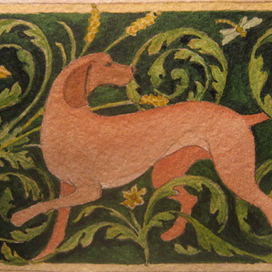 Орнаментальная композиция с собакой