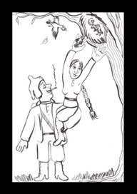 Женщина-офицер и мужчина-большевик